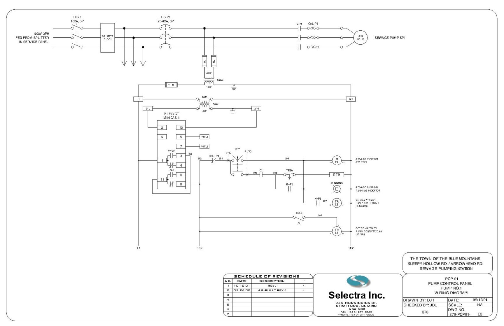 1 Phase Starter Panel - Start Run Capacitor Wiring Diagram