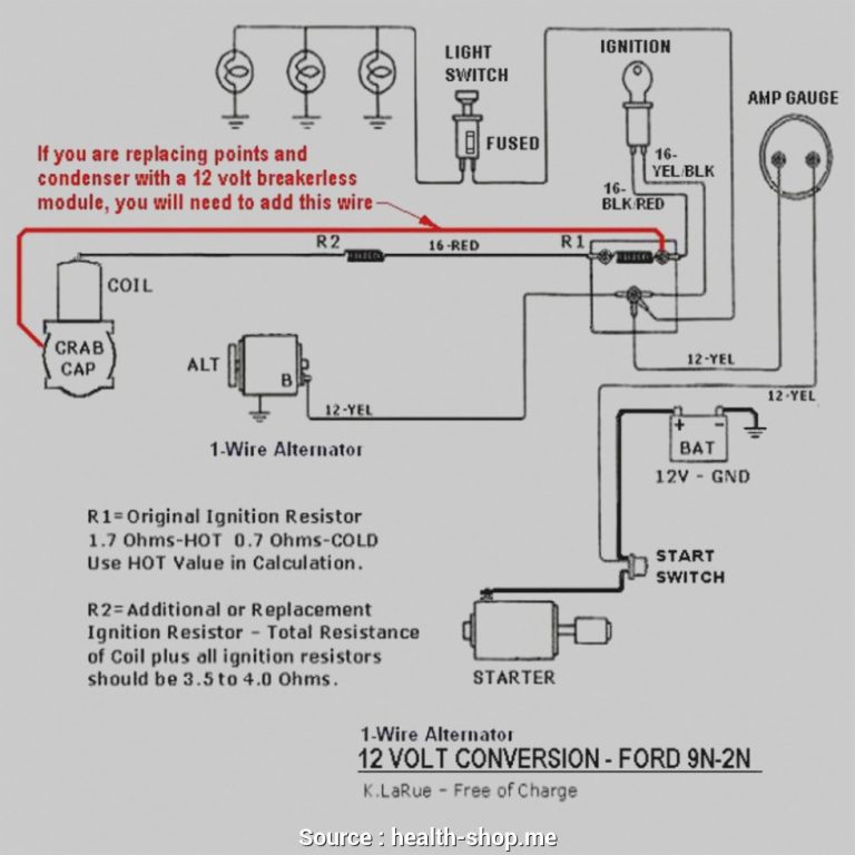 12 Volt Conversion Wiring Diagram For 8N | Wiring Diagram - 8N Ford ...