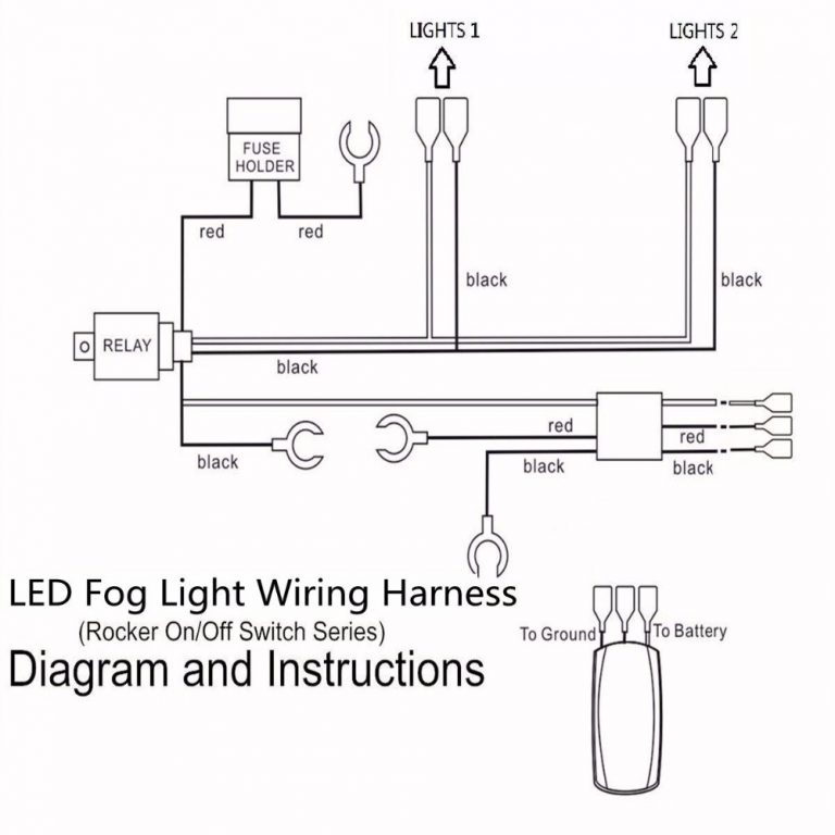 12V 40A Led Fog Light Wiring Harness Laser Rocker Switch Relay Fuse