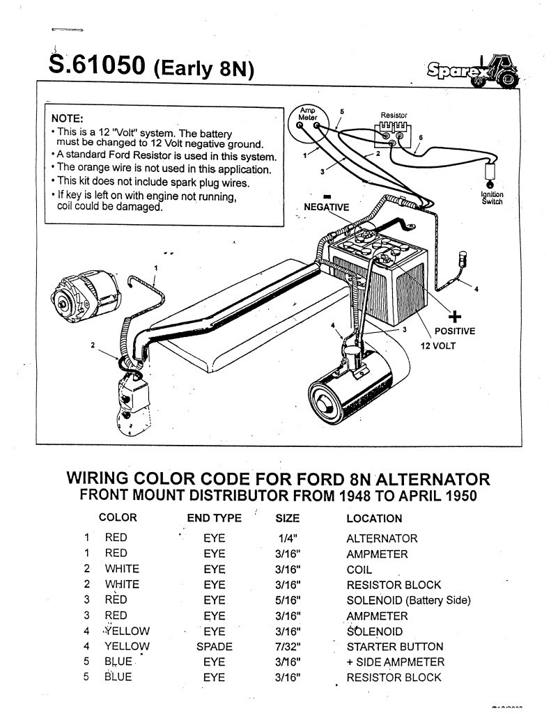 1949 Ford 8N Wiring Diagram | Wiring Library - 9N Ford Tractor Wiring Diagram