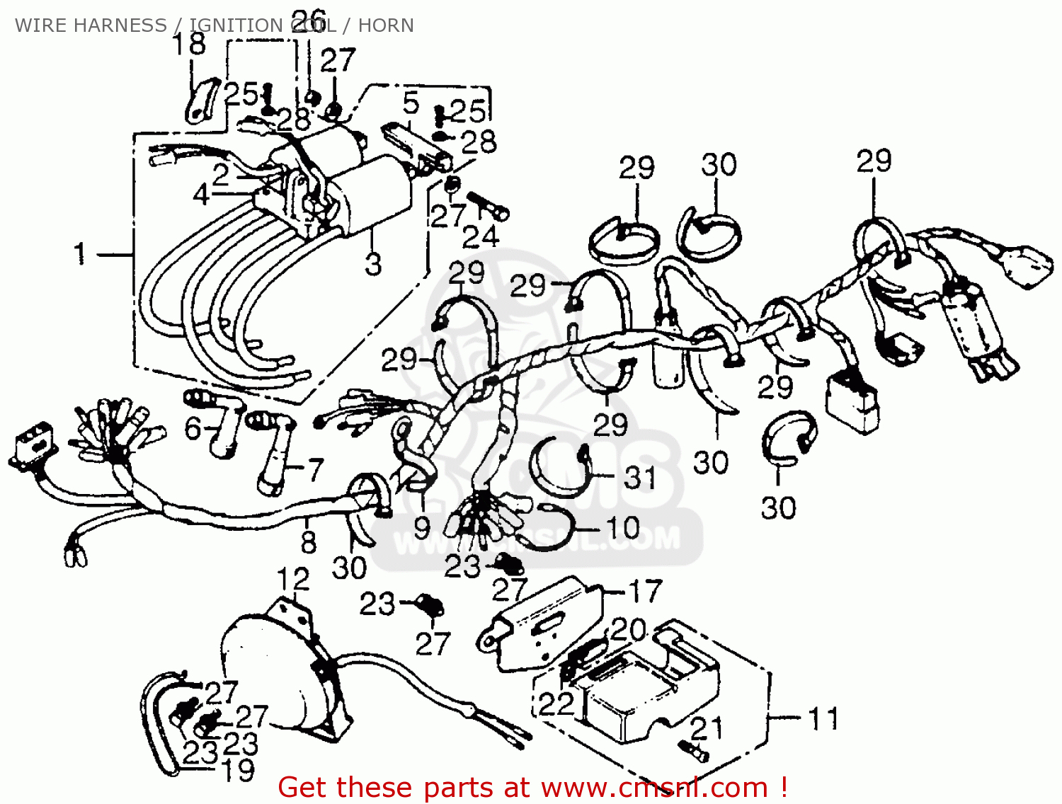 1977 Honda Cb550F Motorcycle Wiring Diagrams - Wiring Diagram Explained - Cb550 Wiring Diagram