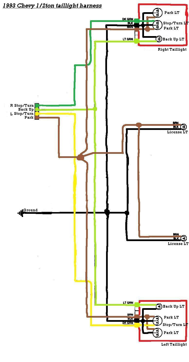 color chevy brake light switch wiring