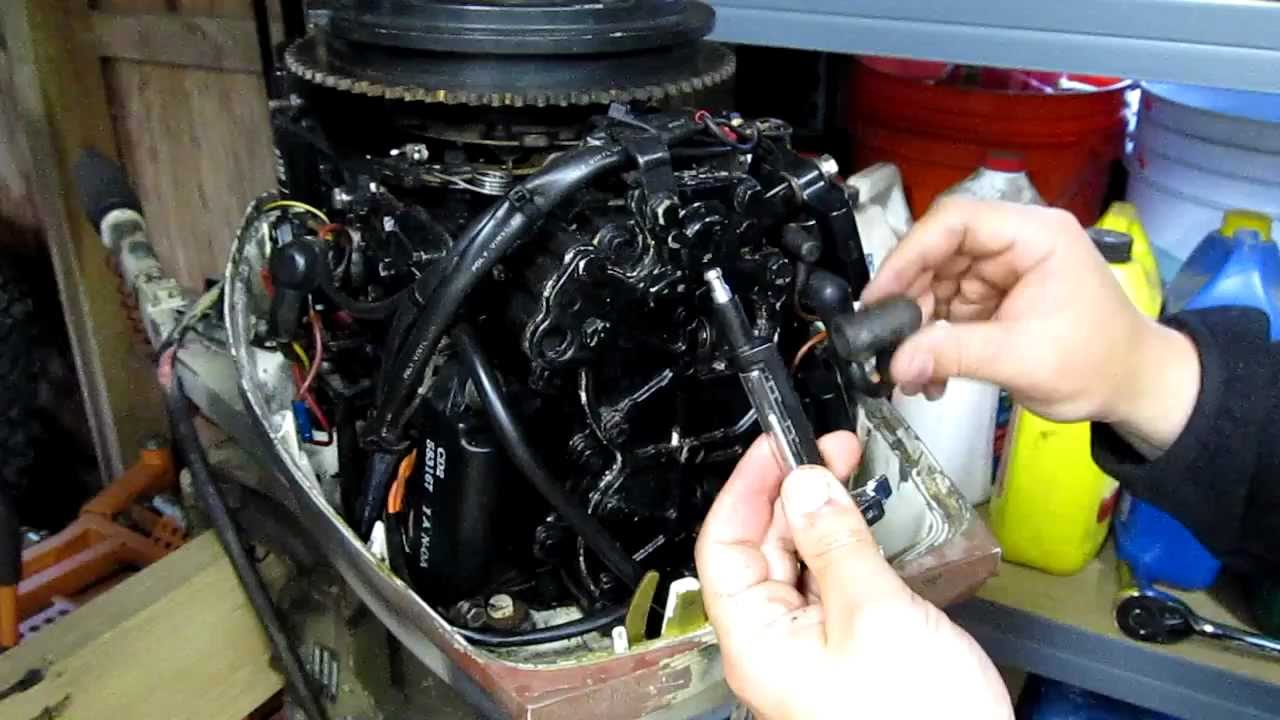 1988 Johnson 30Hp Outboard - Compression And Spark Test - Youtube - Evinrude Power Pack Wiring Diagram