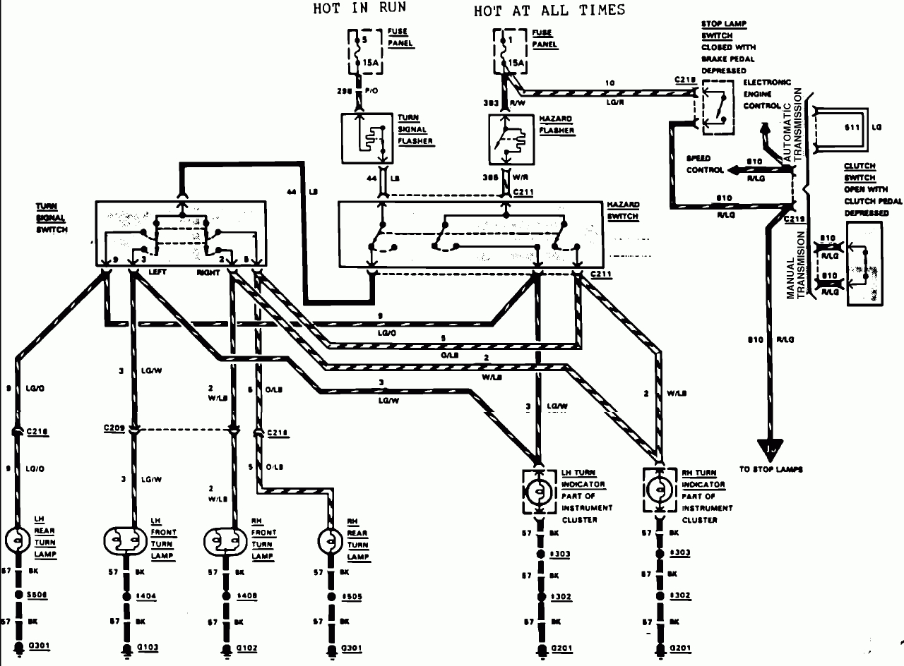 1990 Mustang Turn Signal Wiring Diagram - Wiring Diagram Data - Turn Signal Wiring Diagram