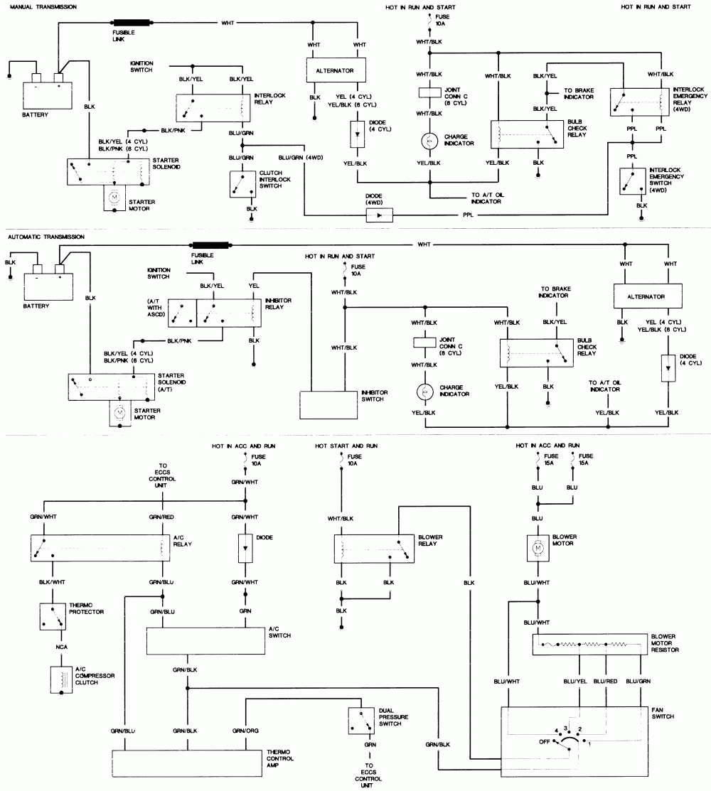 1995 Nissan Pick Up Wiring Diagram - Wiring Diagram Explained - Toyota Wiring Diagram Color Codes