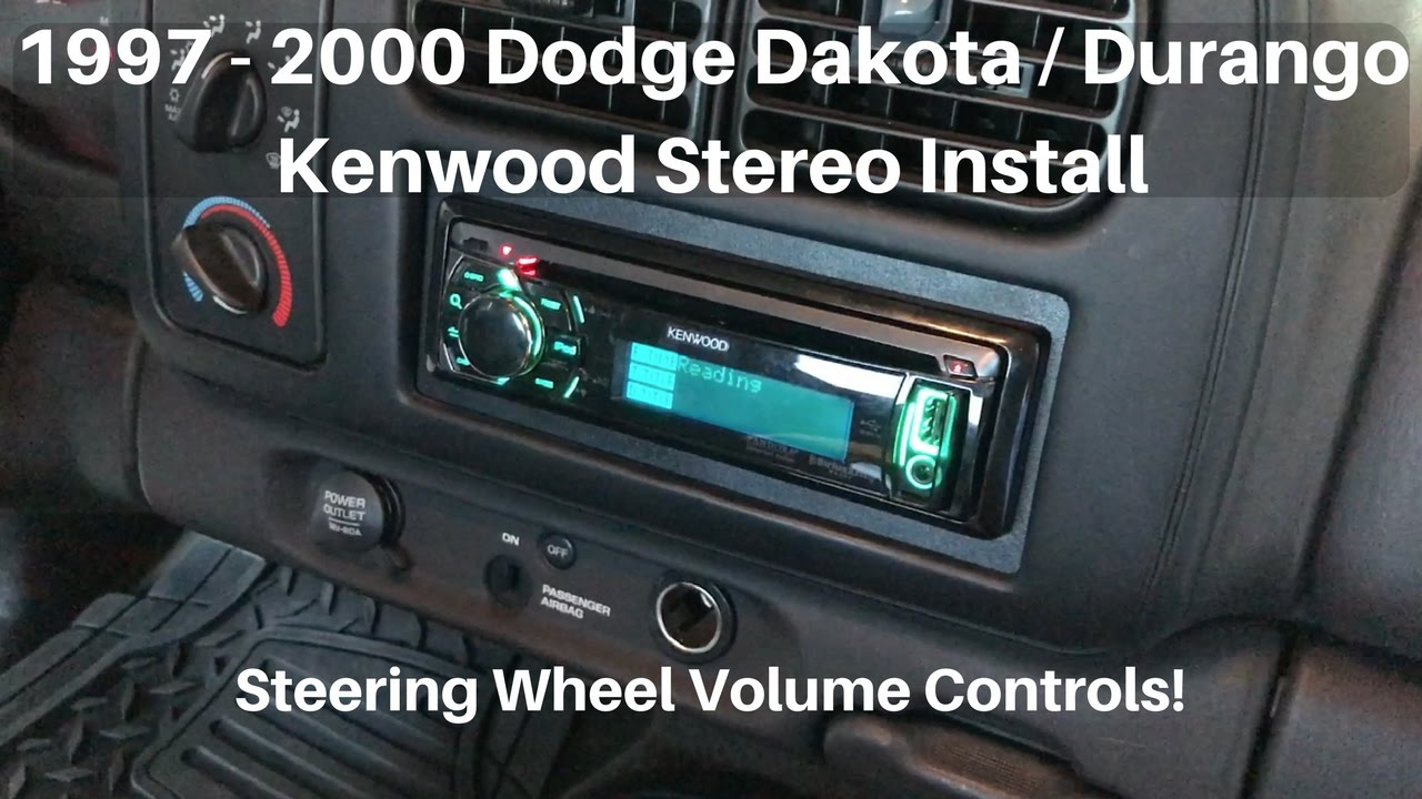 1997 - 2000 Dodge Dakota/durango Stereo Install W/ Volume Controls - Kenwood Radio Wiring Diagram