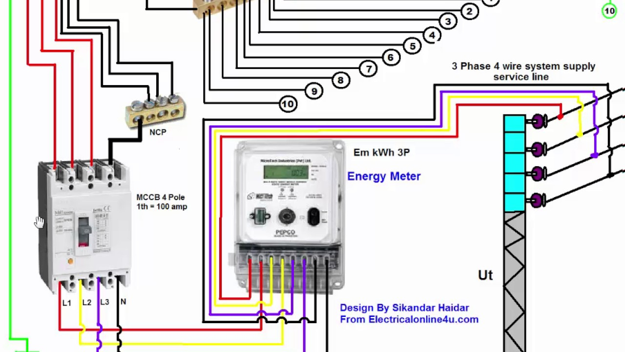 3 Phase Wiring Installation In House | 3 Phase Distribution Board - 3 Phase Wiring Diagram