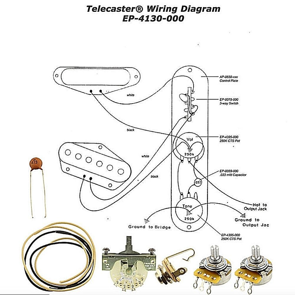 3-Way Wiring Kit For Usa Vintage Fender Telecaster/tele - Fender Telecaster Wiring Diagram