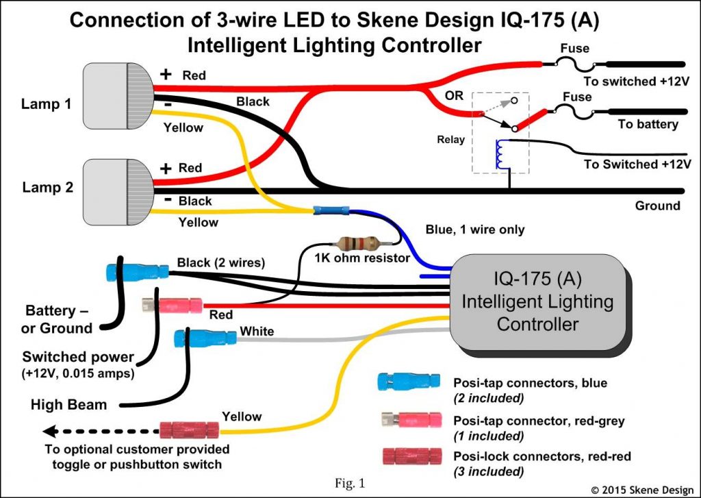 3 pin connector wiring diagram headlight