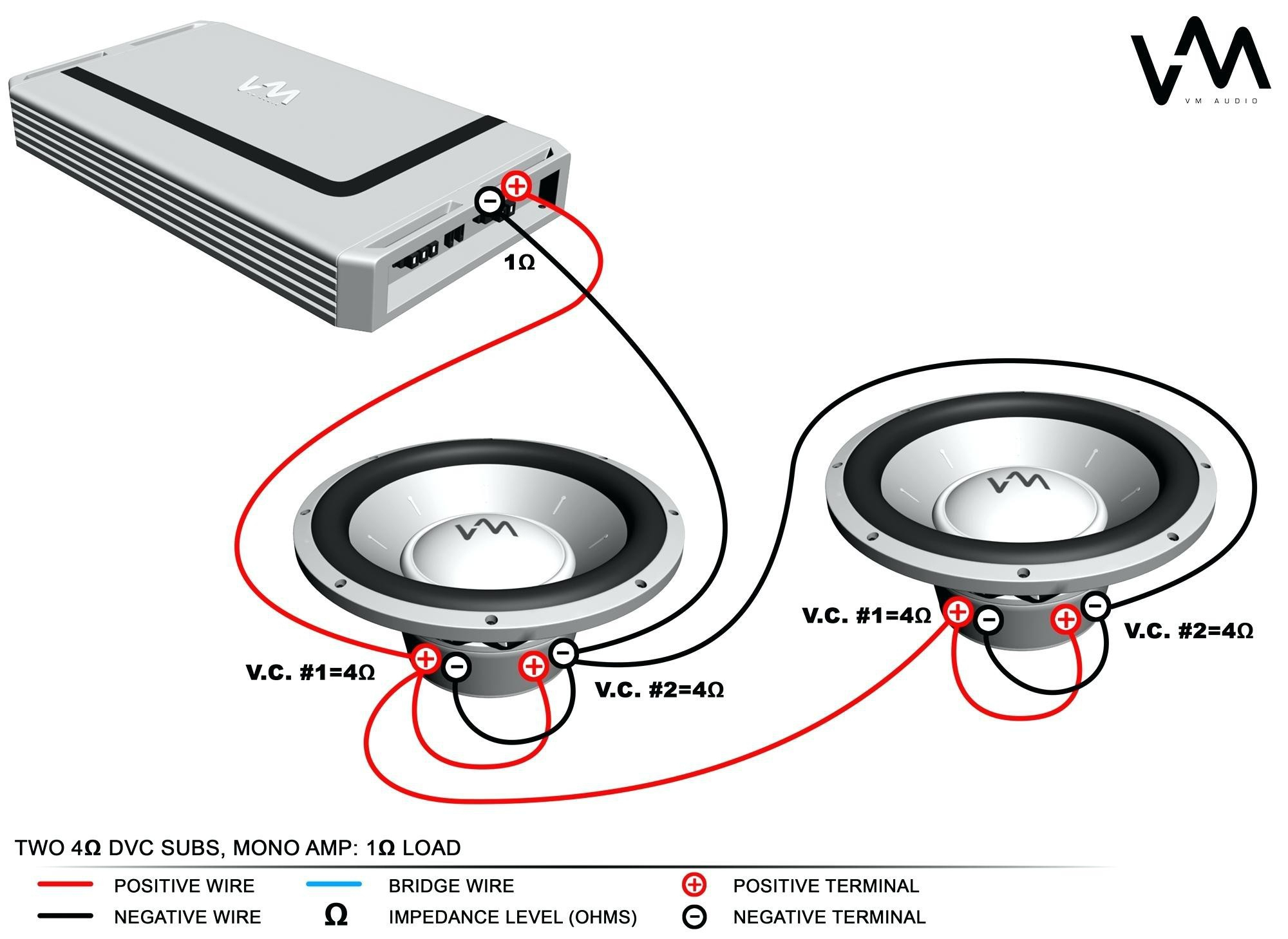 wiring 2 2 ohm subs to 1 ohm