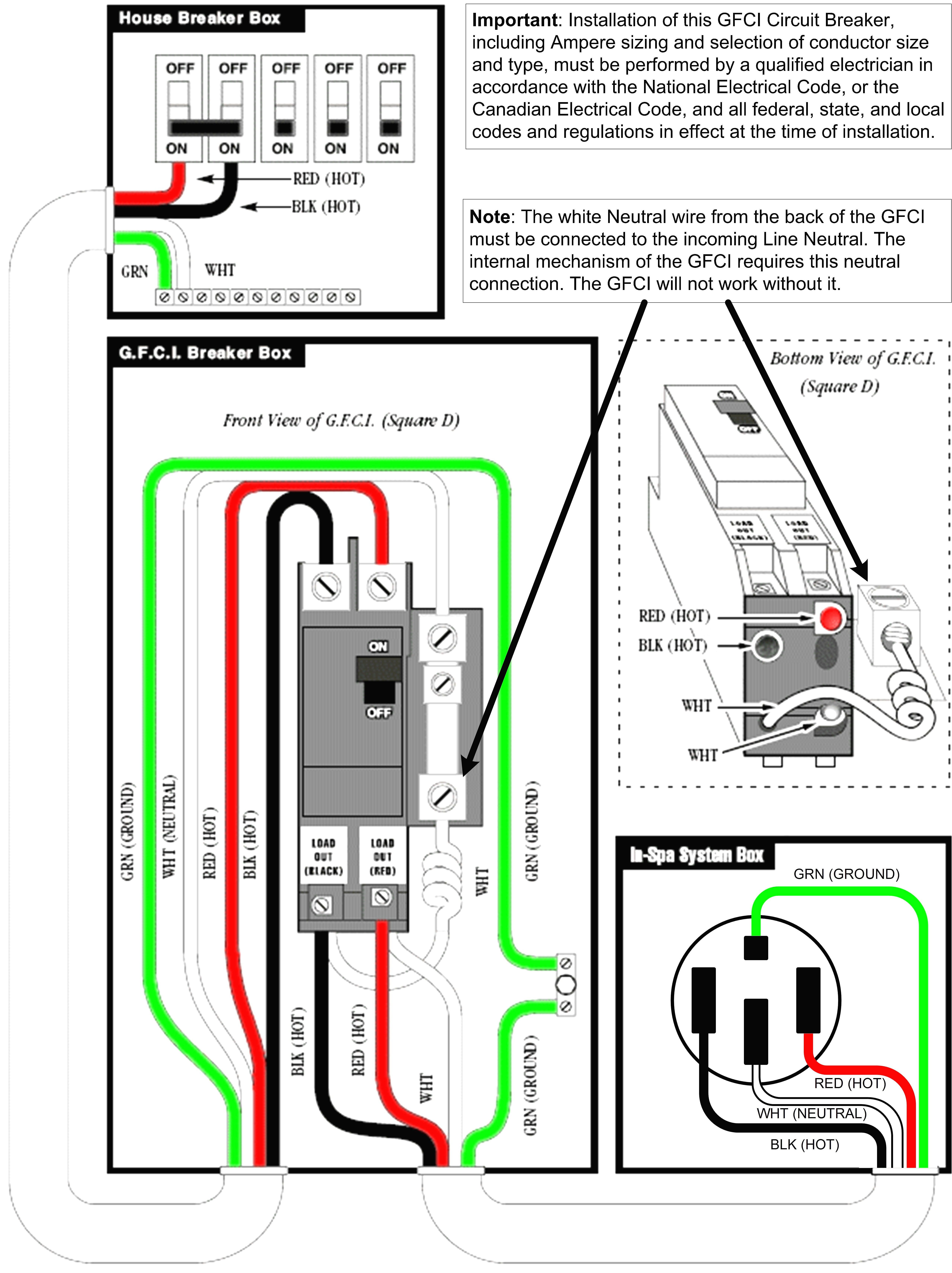Gfci Circuit Breaker Wiring Schematic
