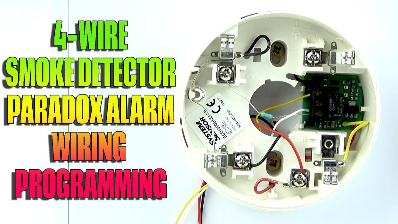 4 Wire Smoke Detector Wiring And Programming Paradox Alarm - Youtube - 4 Wire Smoke Detector Wiring Diagram