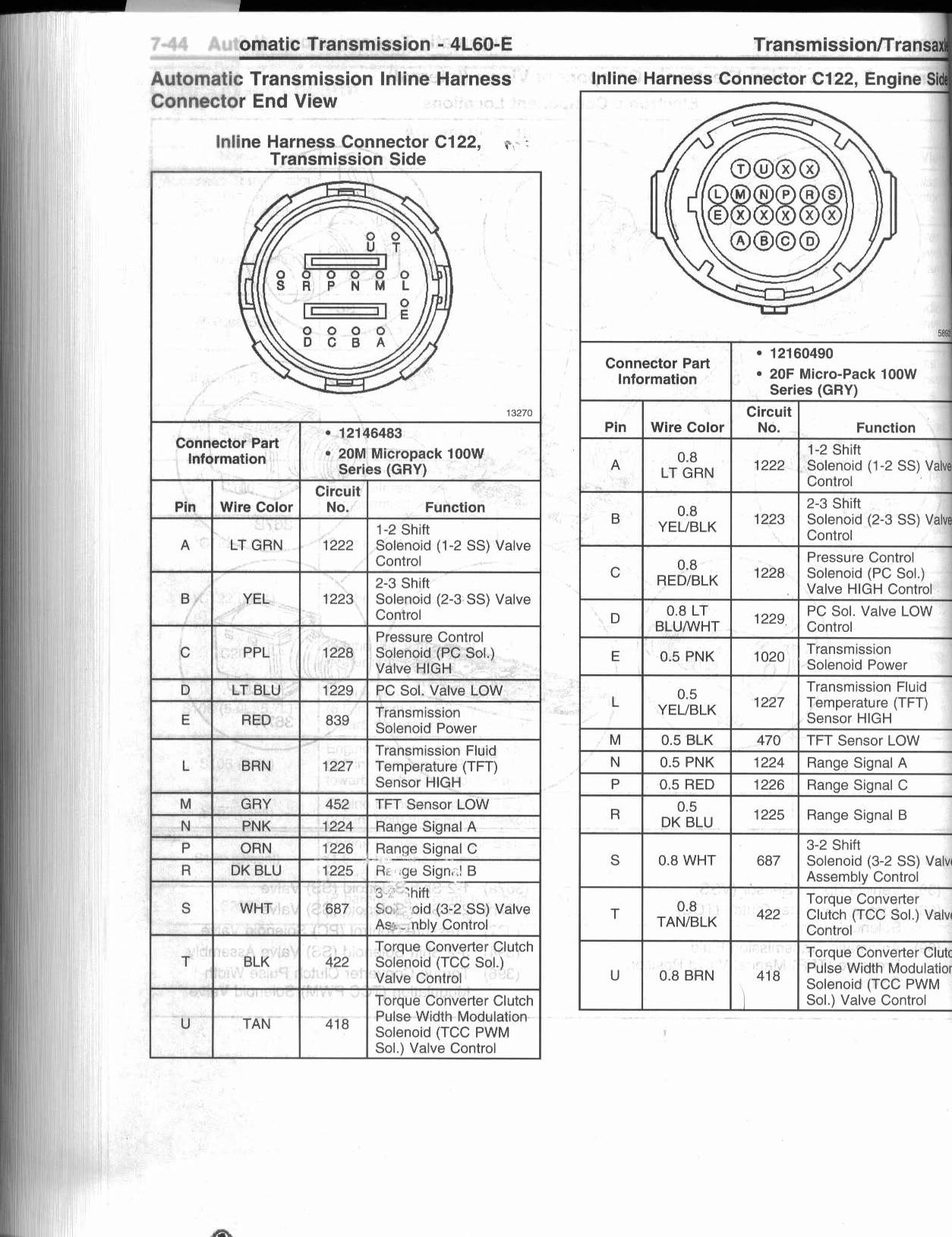 2000 4l60e Wiring Pinouts