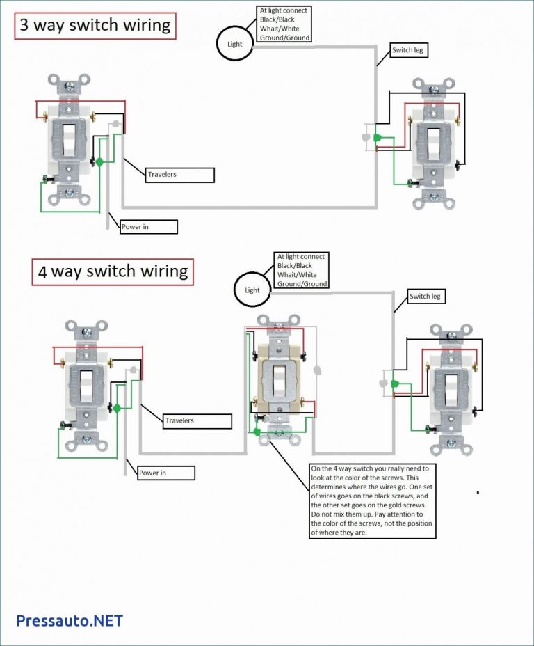5 Way Switch Wiring Diagram Residential | Manual E-Books - Leviton 4 Way Switch Wiring Diagram ...