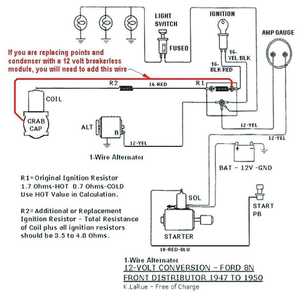 8N 12 Volt Conversion Wiring Diagram 1 Wire - Wiring Diagram Explained - 12 Volt Alternator Wiring Diagram