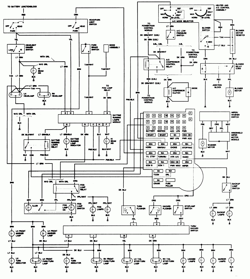 91 Chevy S 10 Wiring Diagram | Wiring Diagram - Chevrolet S10 Wiring Diagram