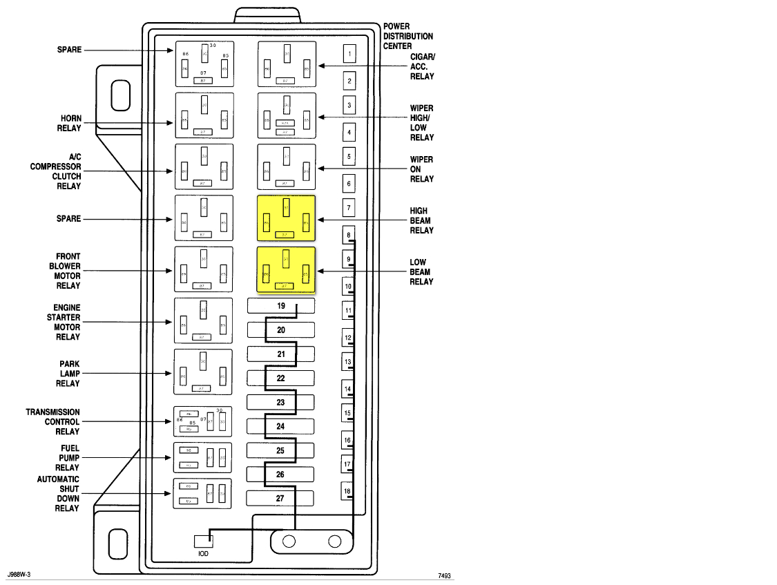 98 Caravan Fuse Box | Wiring Library - Horn Relay Wiring Diagram