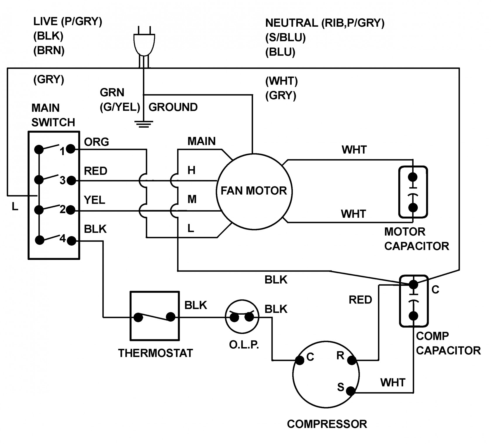 Ac Fan Capacitor Wiring Diagram | Wiring Library - Capacitor Wiring Diagram