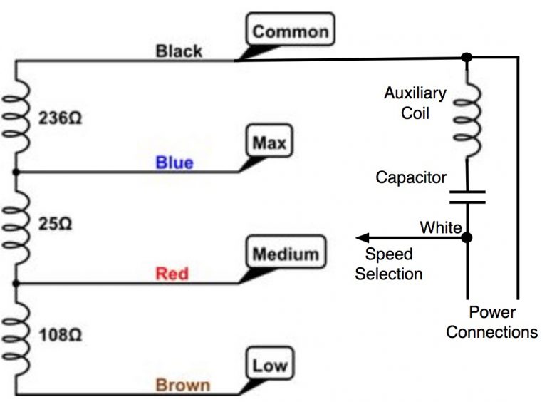 Ac - How To Wire 1-Phase 3-Speed Motor - Electrical Engineering - Ac