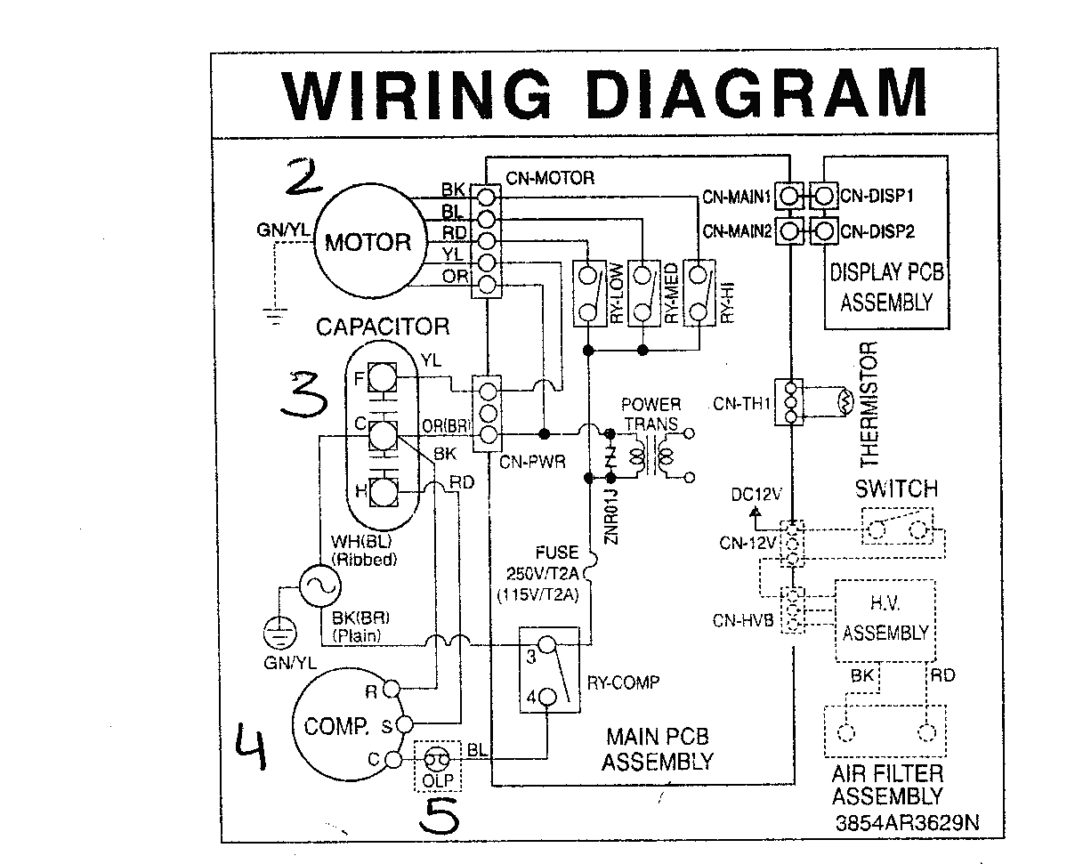 Ac Wire Diagram | Wiring Diagram - Ac Capacitor Wiring Diagram