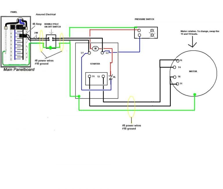 Air Compressor 220V Wiring Diagram | Wiring Library - Air Compressor