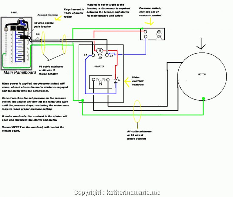 Air Compressor 240V Wiring Diagram | Manual E-Books - Air Compressor ...