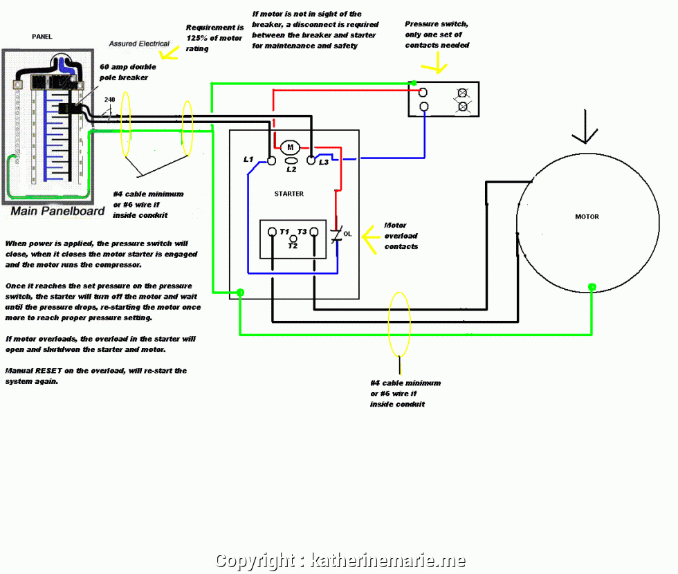 Air Compressor 240V Wiring Diagram | Manual E-Books - Air Compressor Wiring Diagram 240V