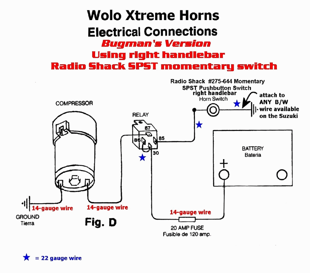 Air Horn Relay Wiring - Wiring Diagram Name - Horn Relay Wiring Diagram