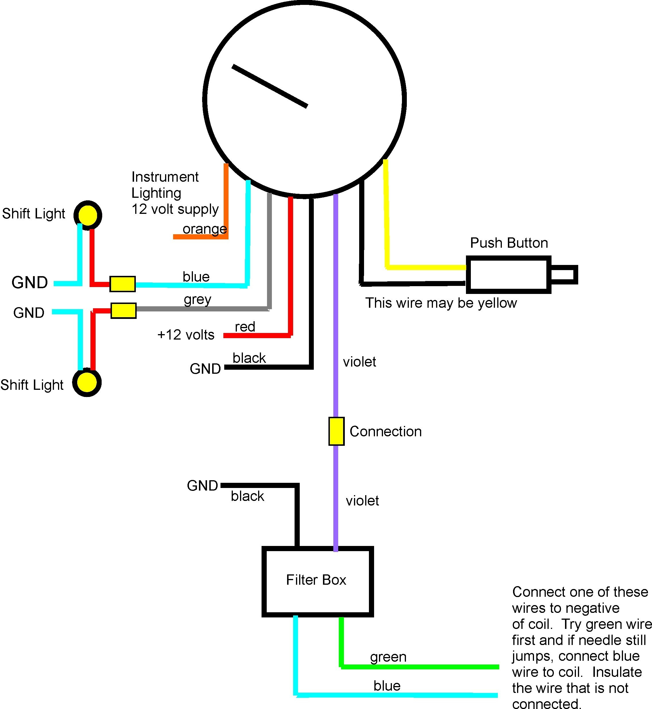 Auto Gauge Tach Wiring - Wiring Diagram Data - Autometer Gauge Wiring Diagram