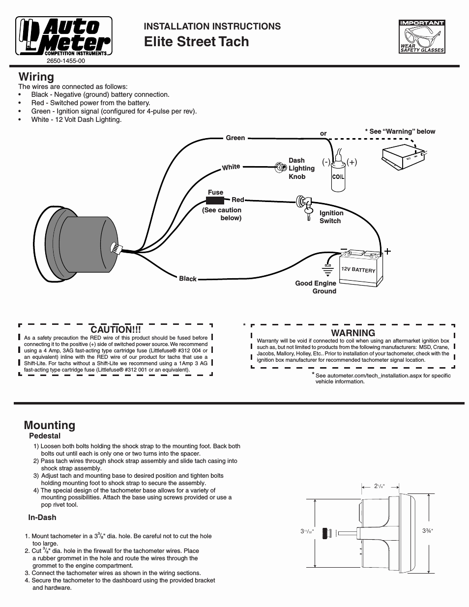 Auto Meter Tach Gauge Wiring Diagram – Adanaliyiz - Autometer Gauge Wiring Diagram