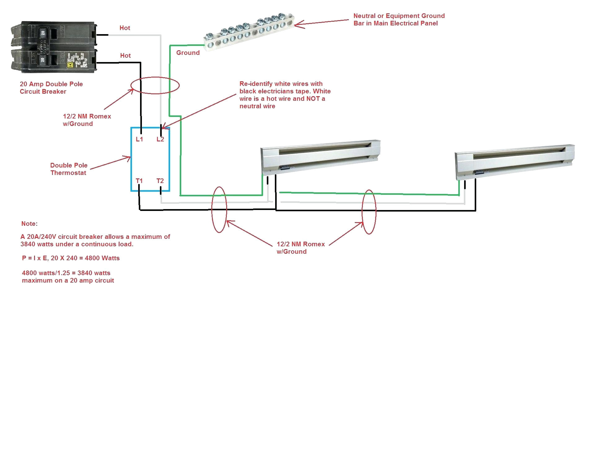 Baseboard Heater Wiring Diagram 240V | Wiring Diagram - Baseboard Heater Wiring Diagram 240V