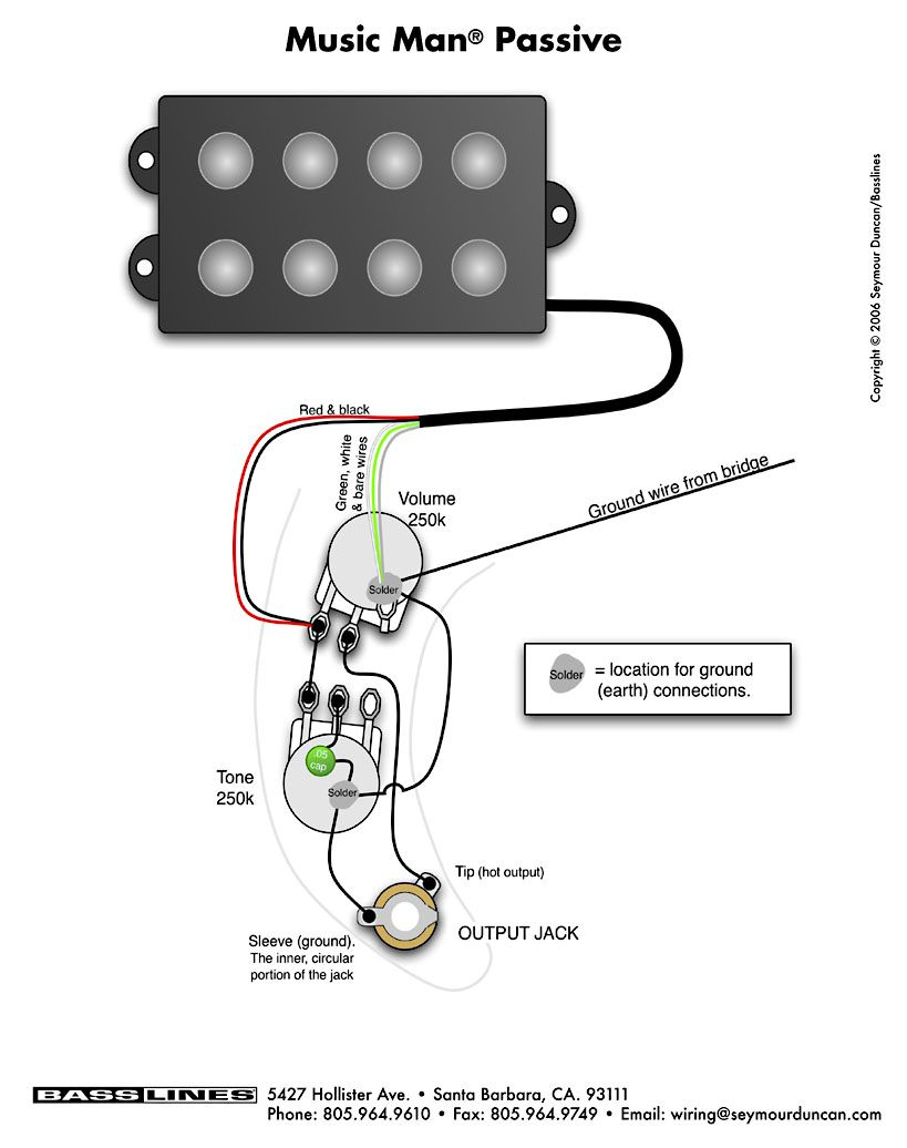 Bass Wiring Diagram Musicman Music Pinterest And With Guitar - Bass Guitar Wiring Diagram