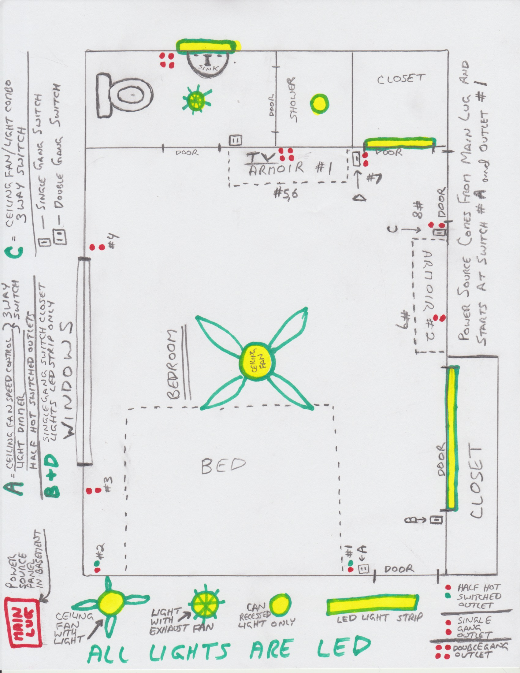 Bathroom Wiring Diagram - Wiring Diagrams Hubs - Bathroom Wiring Diagram