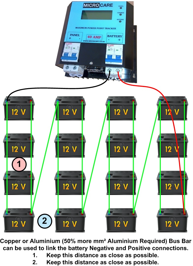 Battery Wiring Diagram | Microcare - Battery Wiring Diagram