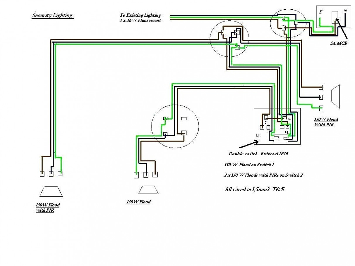 Beautiful Wiring Outside Lights Diagram How To Wire Pir Sensor Light - Flood Light Wiring Diagram
