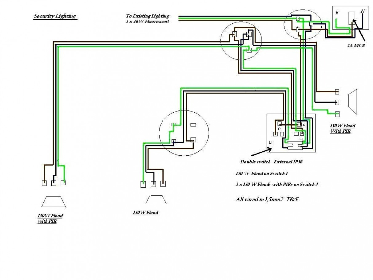 quick disk flood light wiring