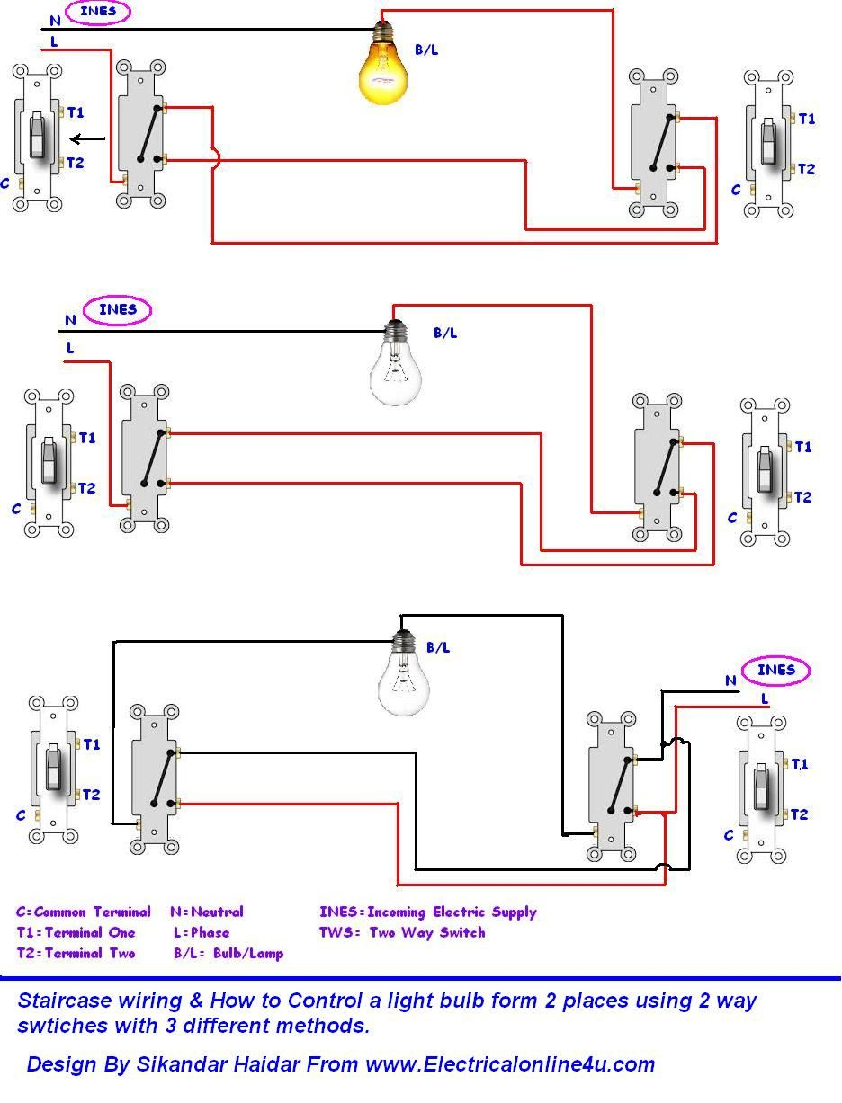 Best Two Way Lighting Circuit Wiring Diagram 36 In Starter Motor And - Light Switch Wiring Diagram