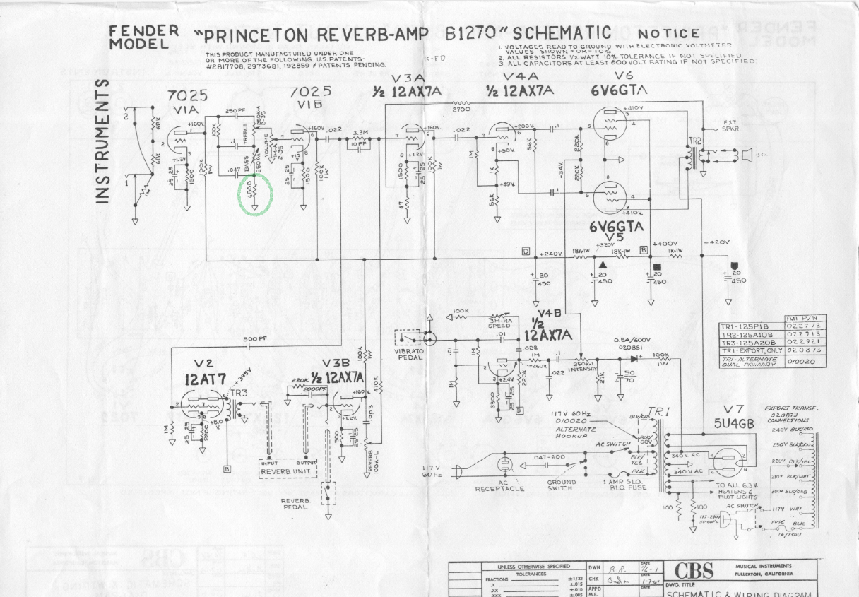 Bf/sf Deluxe Reverb | Fenderguru - 2 Ohm Wiring Diagram