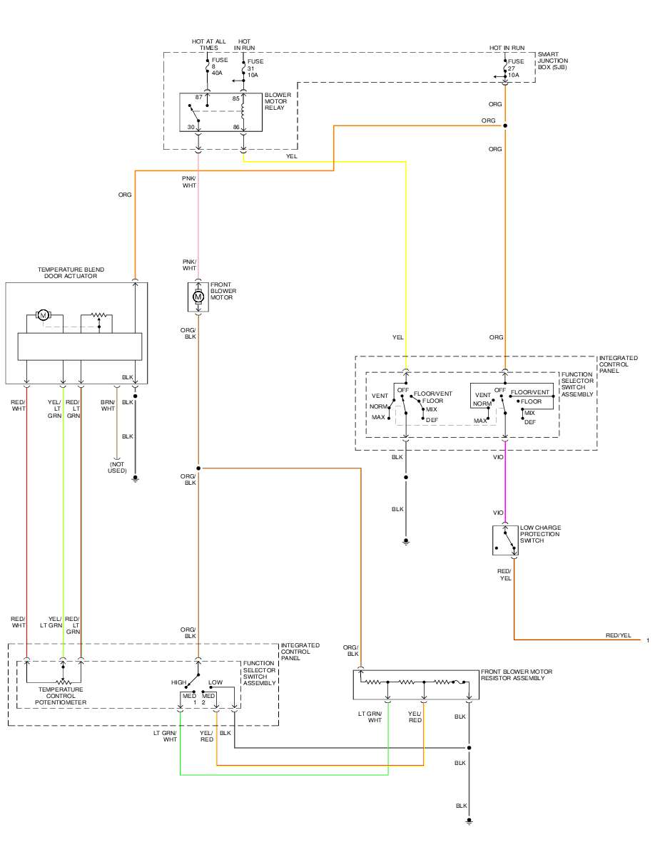 Blower Motor Relay Fuse - Taurus Car Club Of America : Ford Taurus Forum - Blower Motor Wiring Diagram