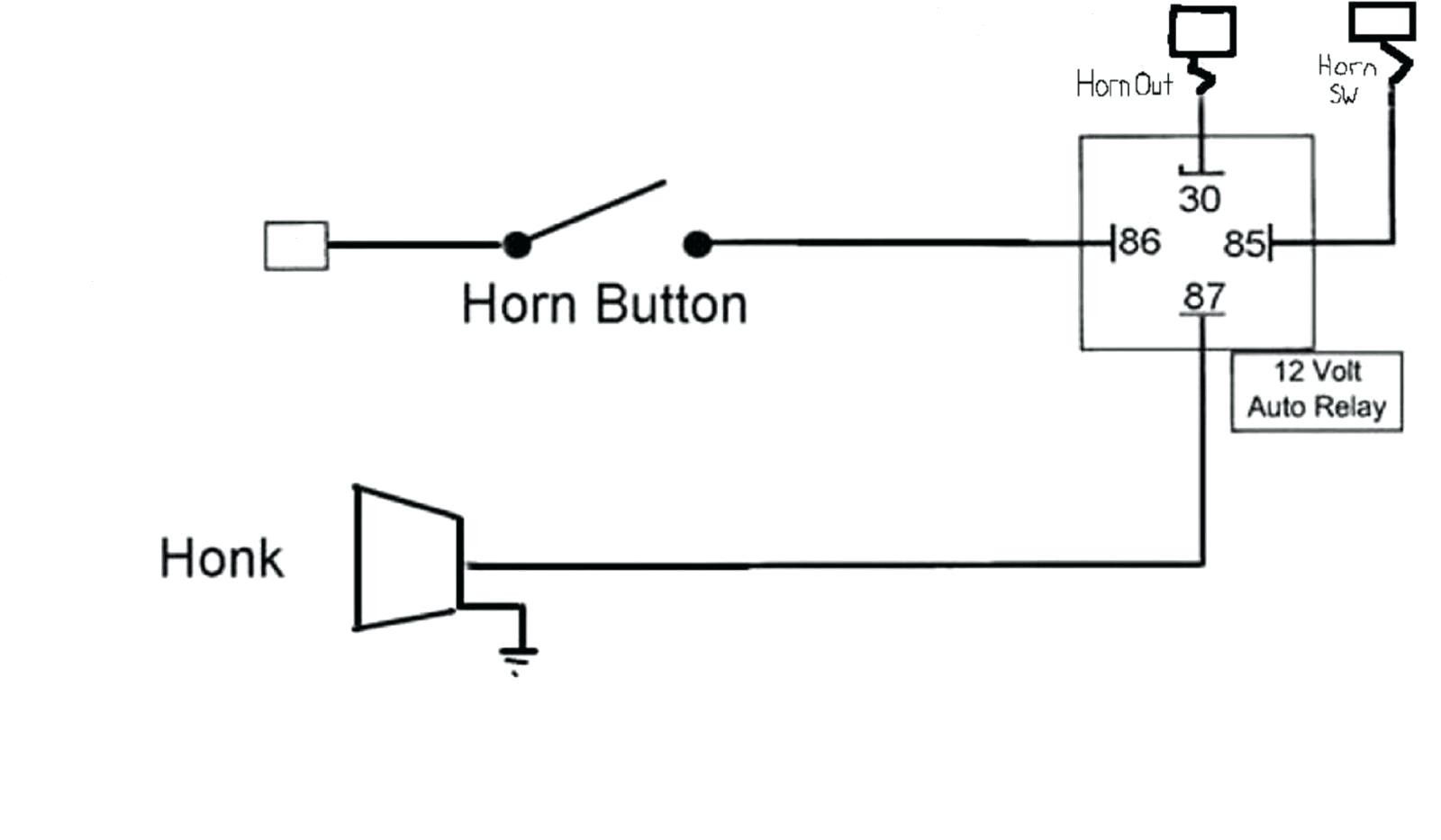 Car Horn Wiring - Wiring Diagram Data - Horn Wiring Diagram With Relay