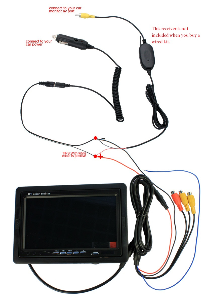 Car Monitor Wiring Diagram | Wiring Diagram - Tft Lcd Monitor Reversing Camera Wiring Diagram