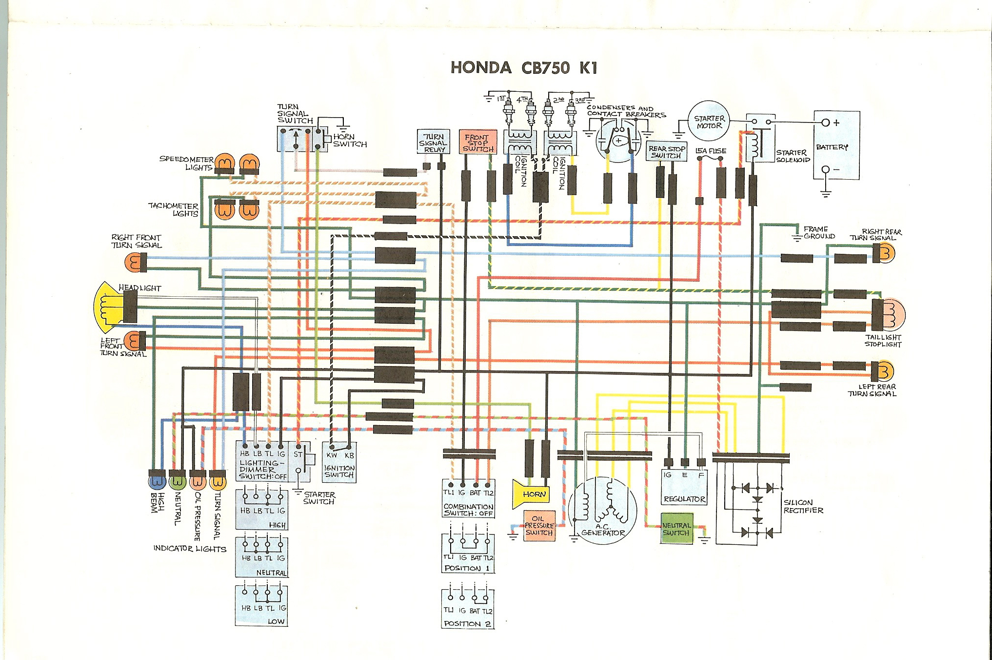 Cb750K - Cb750 Wiring Diagram