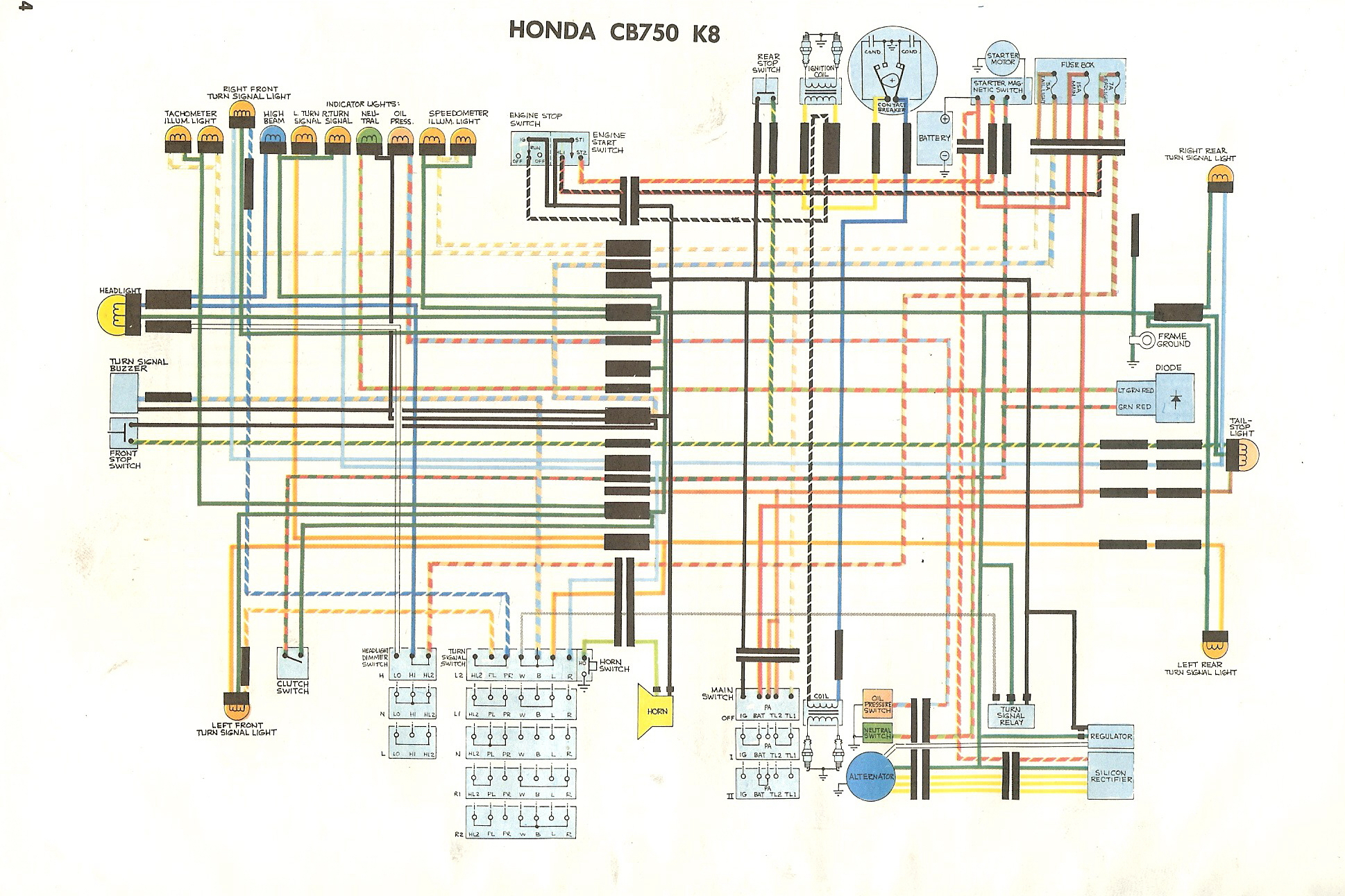 Cb750K - Cb750 Wiring Diagram