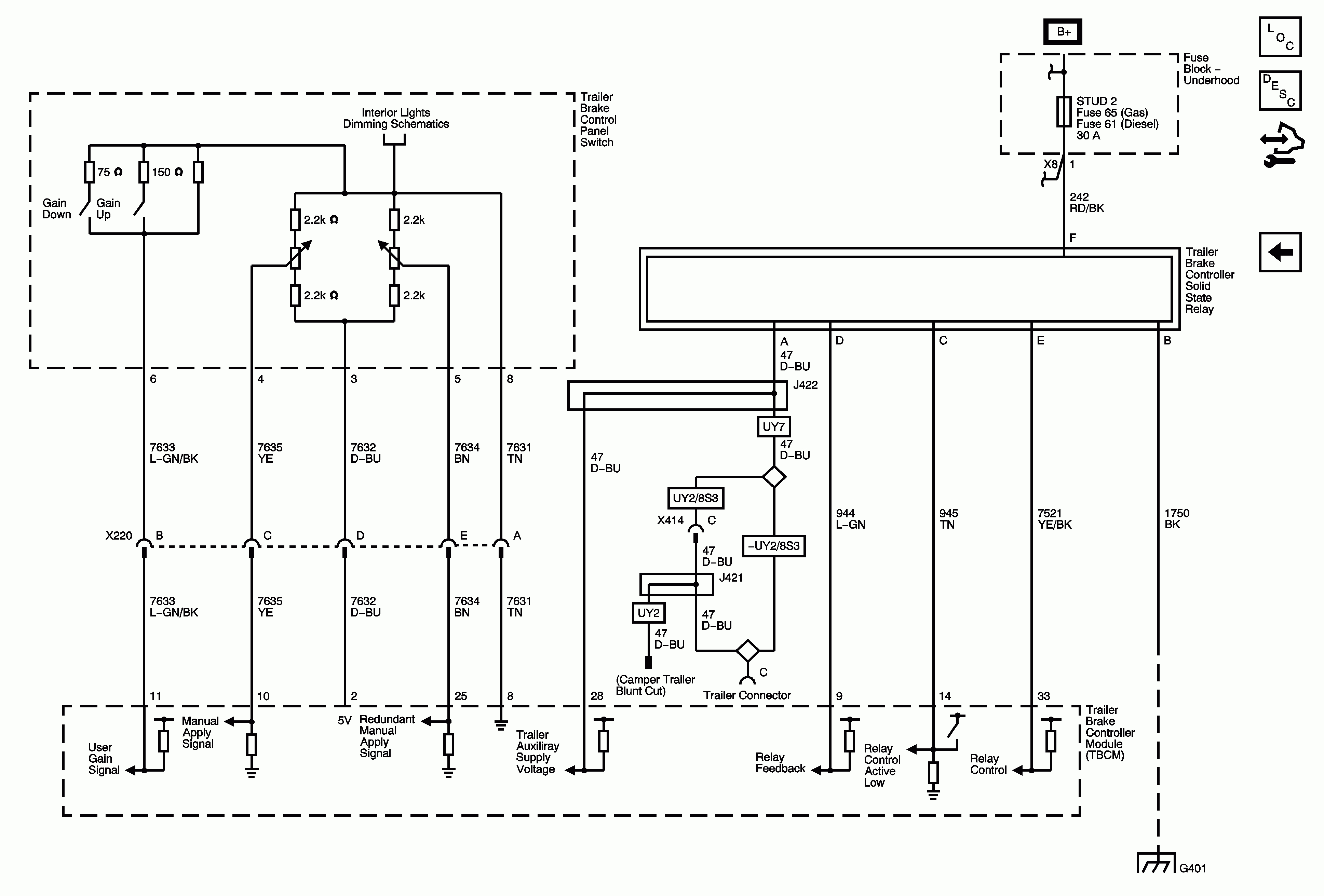 chevy 7 pin trailer plug diagram