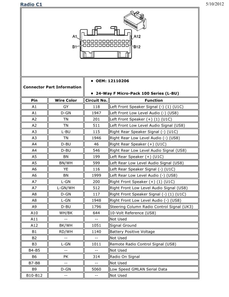 Chevy Cobalt Stereo Wiring Diagram - Wiring Diagram Name - 2006 Chevy Cobalt Radio Wiring Diagram