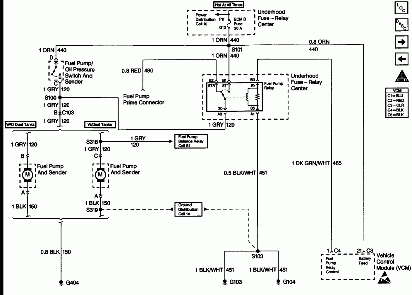 1998 Chevy Truck Fuel Pump Wiring Diagram