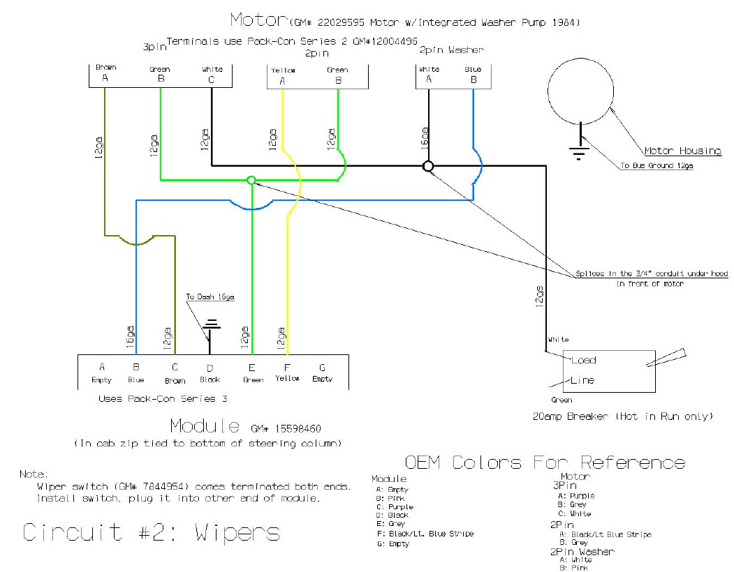 Wiper Motor Wiring Diagram Chevrolet - Cadician's Blog