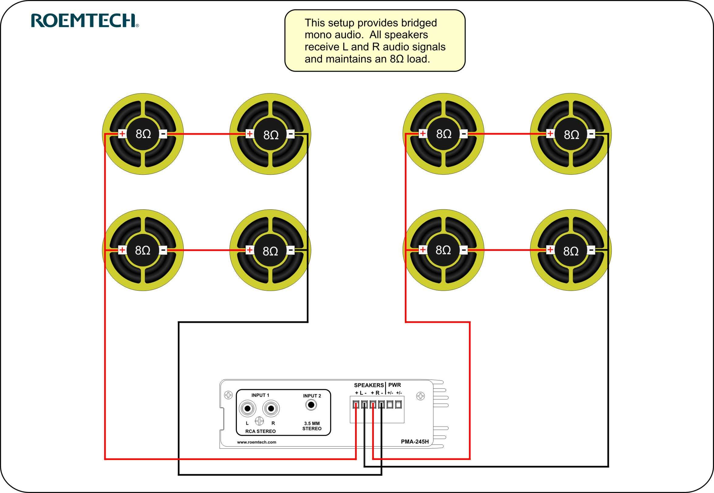 Classroom Audio Systems - Multiple Speaker Wiring Diagram | Kar - Home Speaker Wiring Diagram