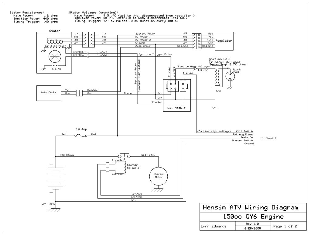 Gy6 150Cc Wiring Diagram | Cadician's Blog