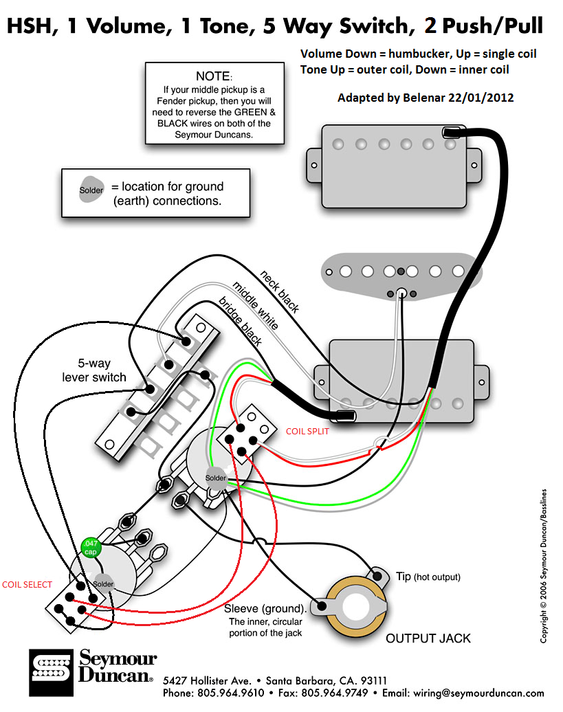 Fender Strat Wiring Diagram - Cadician's Blog